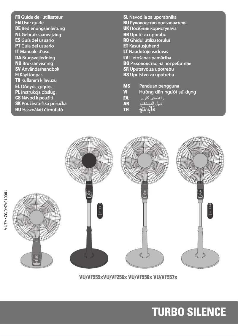 Image de la première page du manuel de l'appareil Turbo Silence VF5550