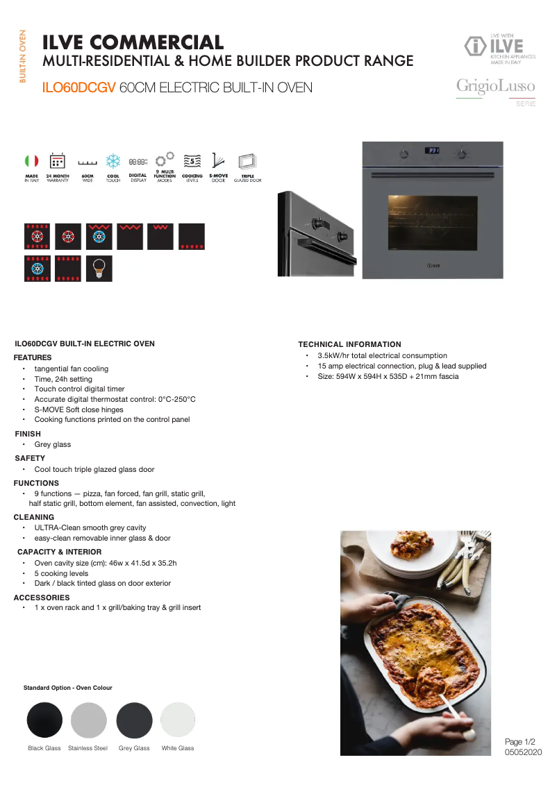 Image de la première page du manuel de l'appareil ILO60DCGV