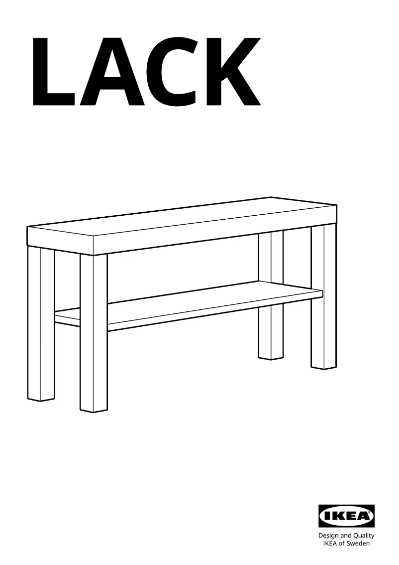 Image de la première page du manuel de l'appareil LACK 902.432.97