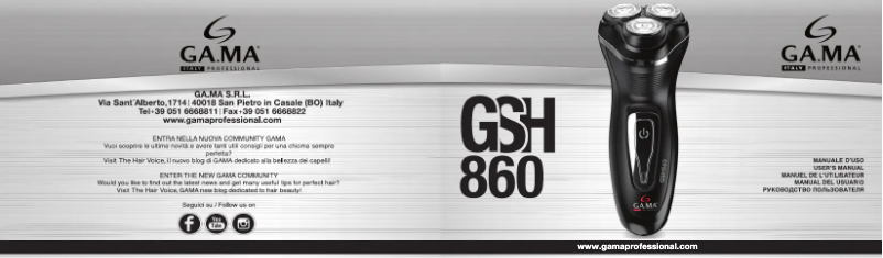 Page 1 de la notice Manuel utilisateur GA.MA GSH860