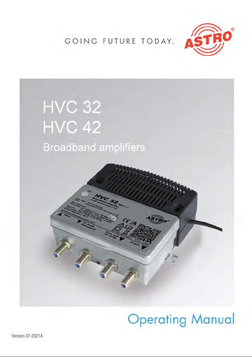Image de la première page du manuel de l'appareil HVC 42
