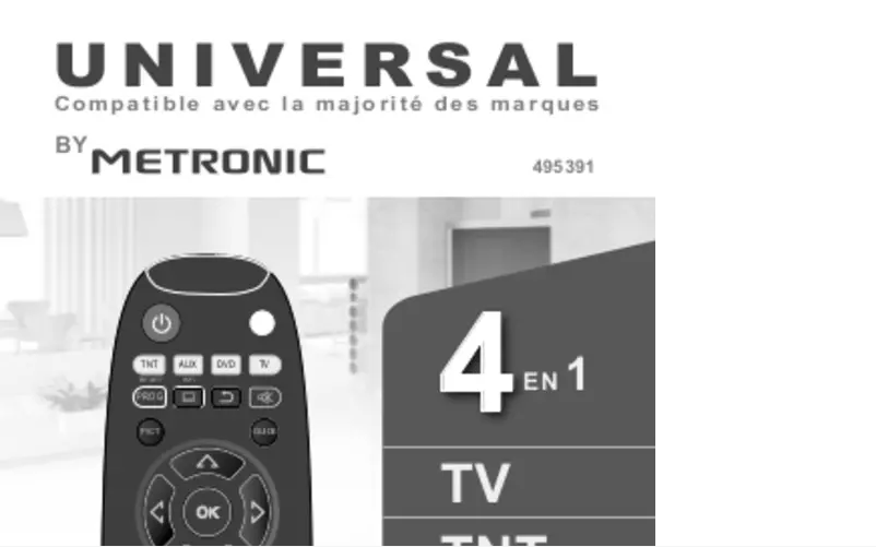 Page 1 de la notice Manuel utilisateur Metronic Zap 4 495391