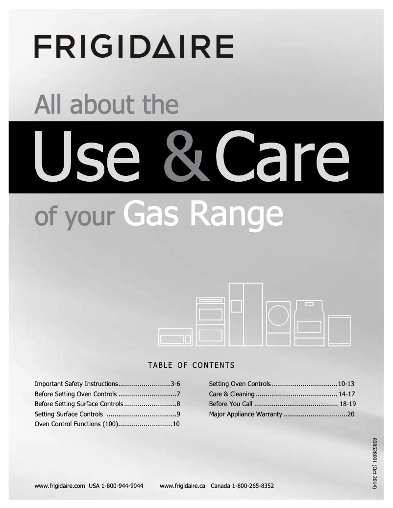 Page n°1 - Mode d'emploi Frigidaire FFGF3011LB