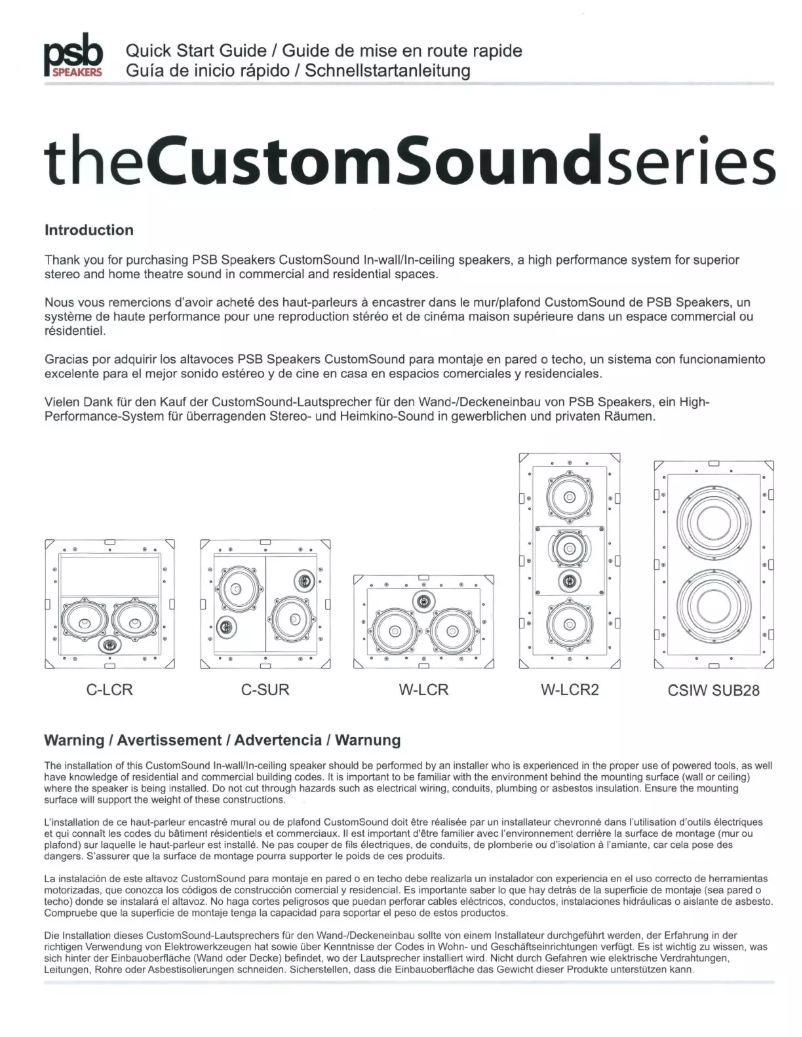 Page 1 de la notice Mode d'emploi PSB CSIW SUB28