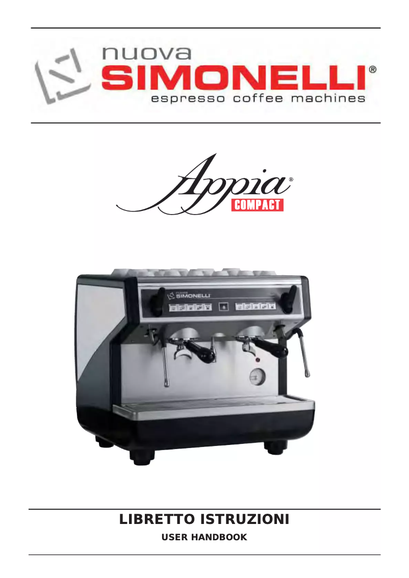 Page 1 de la notice Manuel utilisateur Nuova Simonelli Appia Compact V