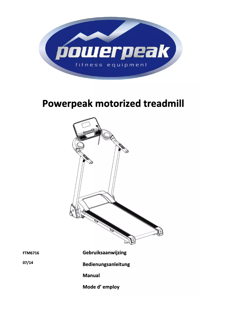 Page 1 de la notice Manuel utilisateur Powerpeak FTM6716