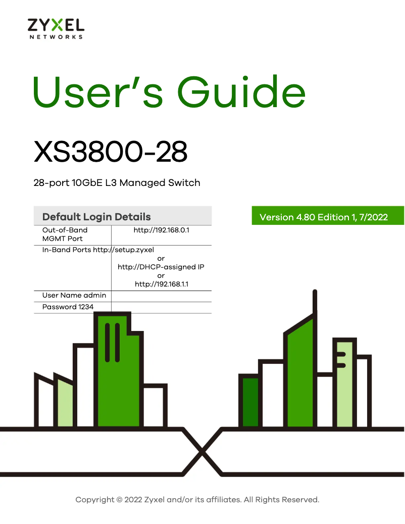 Page 1 de la notice Manuel utilisateur ZyXEL XS3800-28