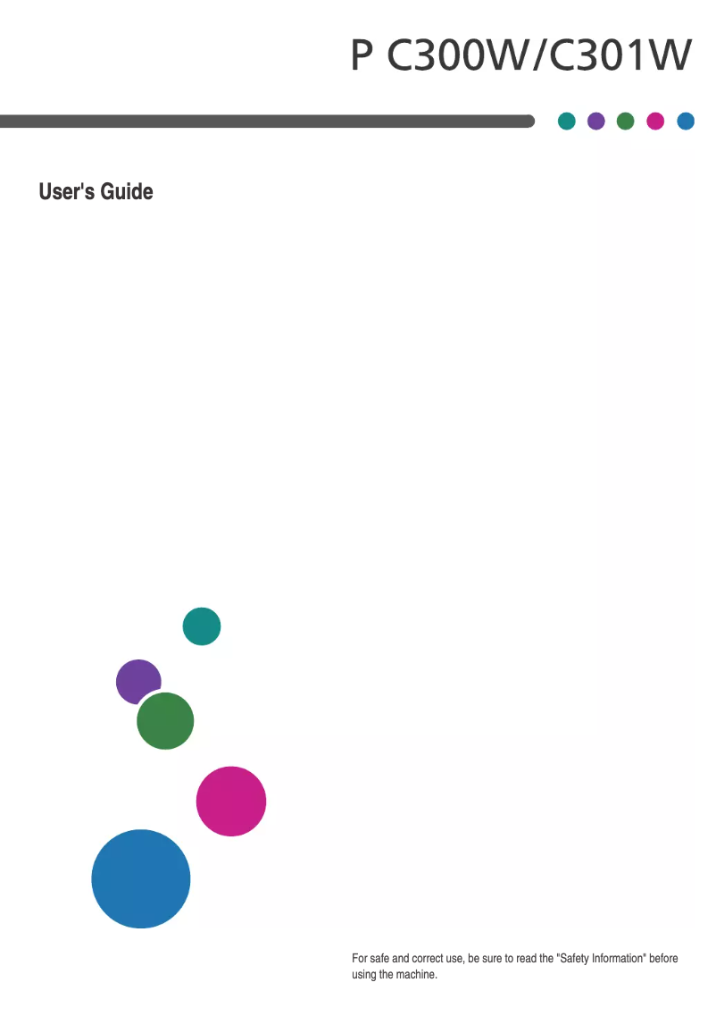 Page n°1 - Manuel utilisateur Ricoh P C301W