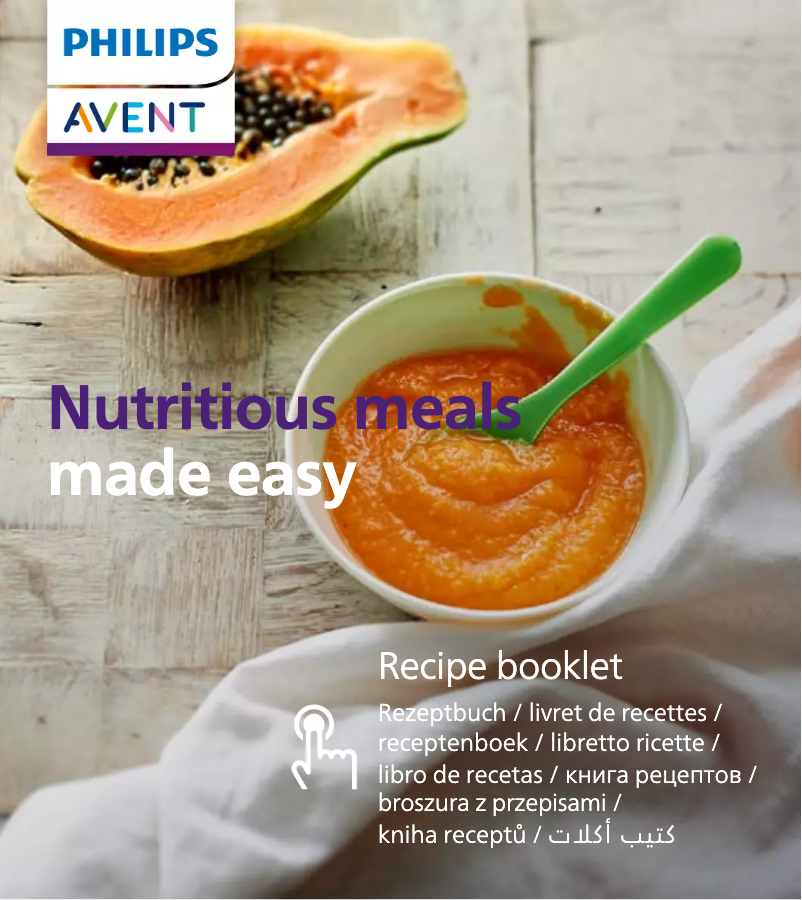 Image de la première page du manuel de l'appareil Avent SCF885