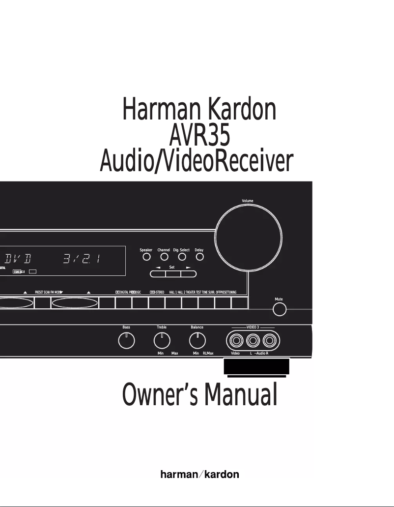 Image de la première page du manuel de l'appareil AVR 35