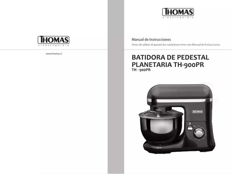 Page 1 de la notice Manuel utilisateur Thomas TH-900PR