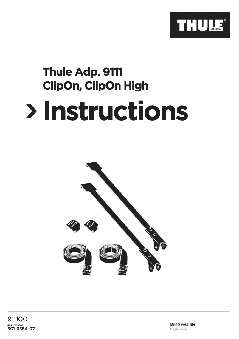 Page 1 de la notice Manuel utilisateur Thule ClipOn Adapter 9111