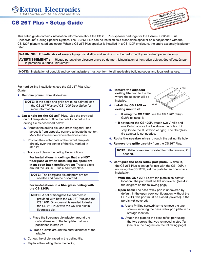 Image de la première page du manuel de l'appareil CS 26T Plus