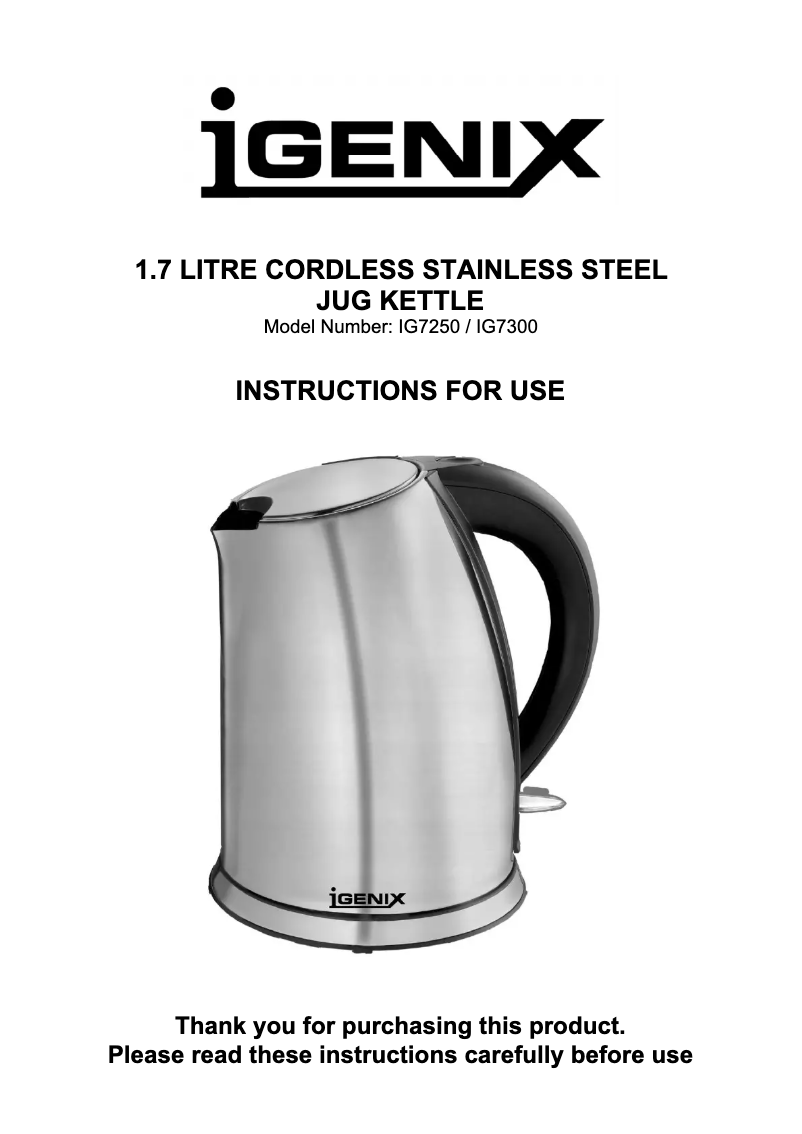 Página 1 del manual Manual de usuario Igenix IG7300