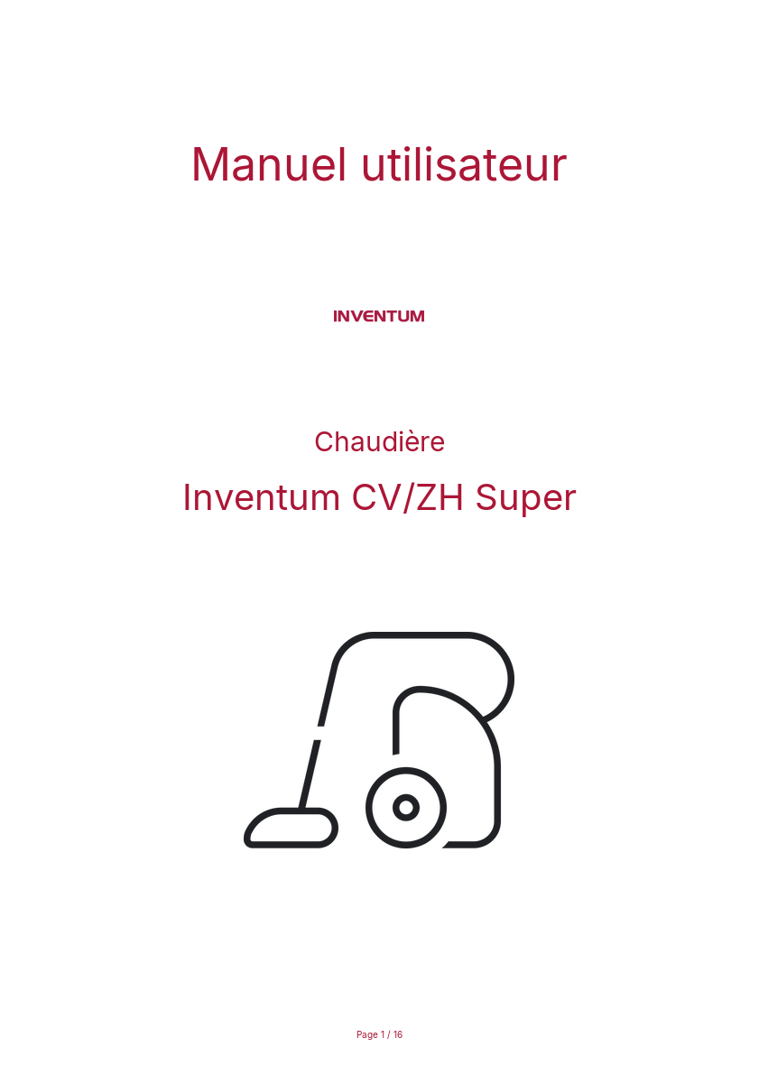 Image de la première page du manuel de l'appareil CV/ZH Super