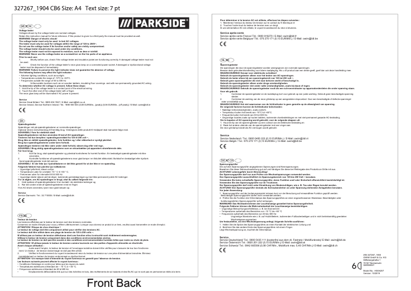 Image de la première page du manuel de l'appareil IAN 327267