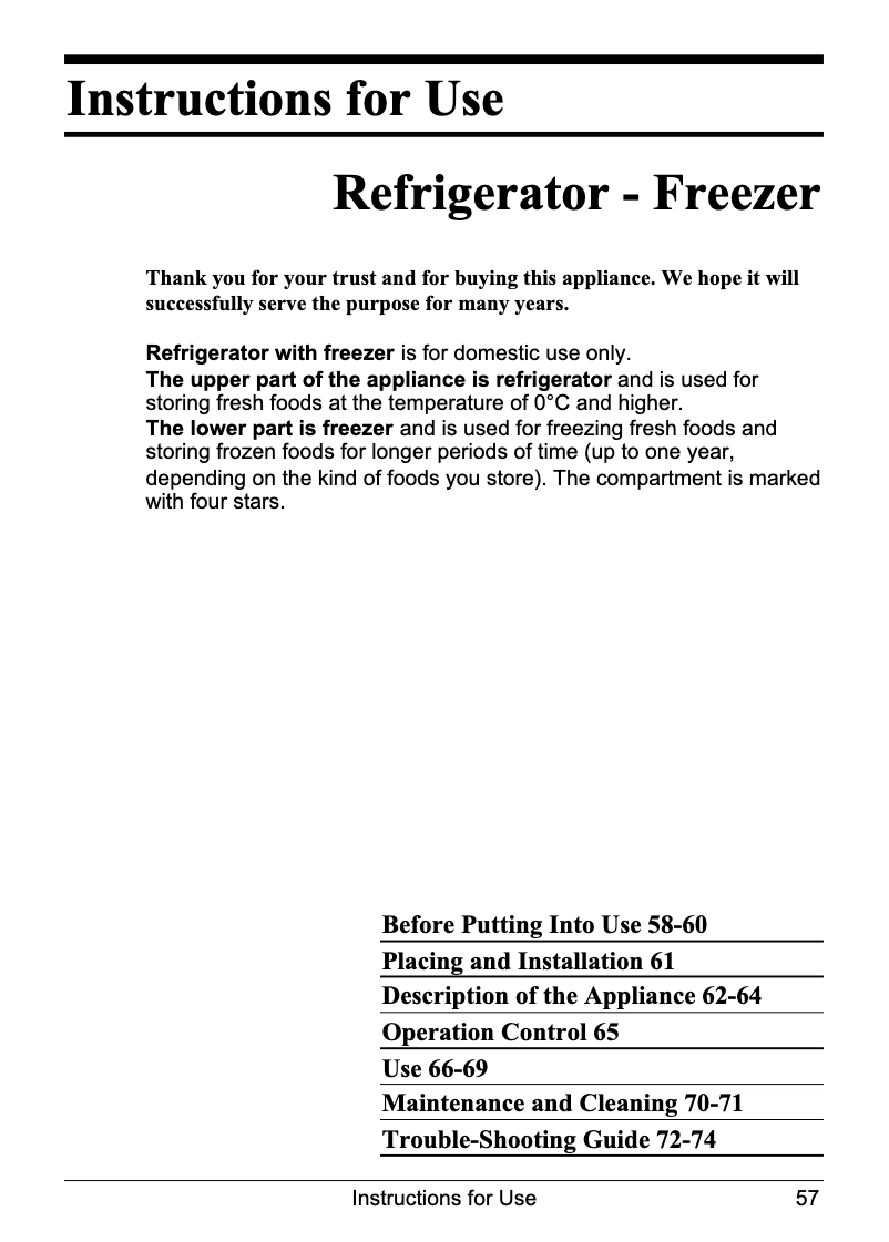 Page 1 de la notice Manuel utilisateur Smeg CR321A