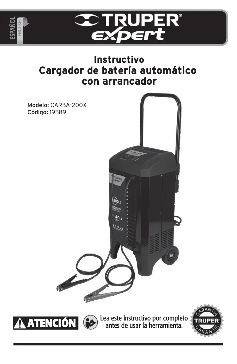 Page 1 of the manual User Manual Truper CARBA-200X