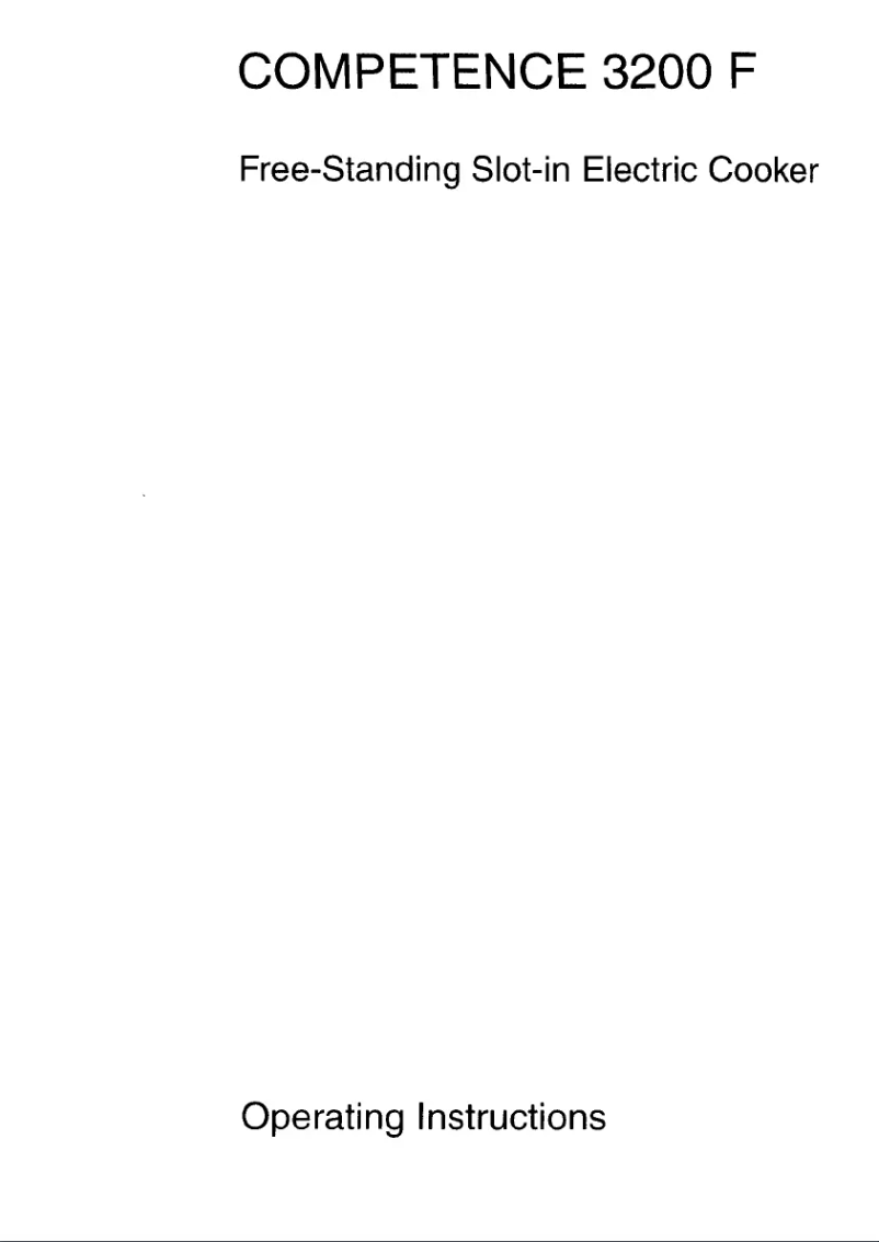 Page 1 de la notice Manuel utilisateur AEG Competence 3200 F W