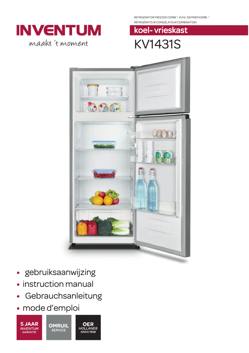 Page 1 de la notice Manuel utilisateur Inventum KV1431S
