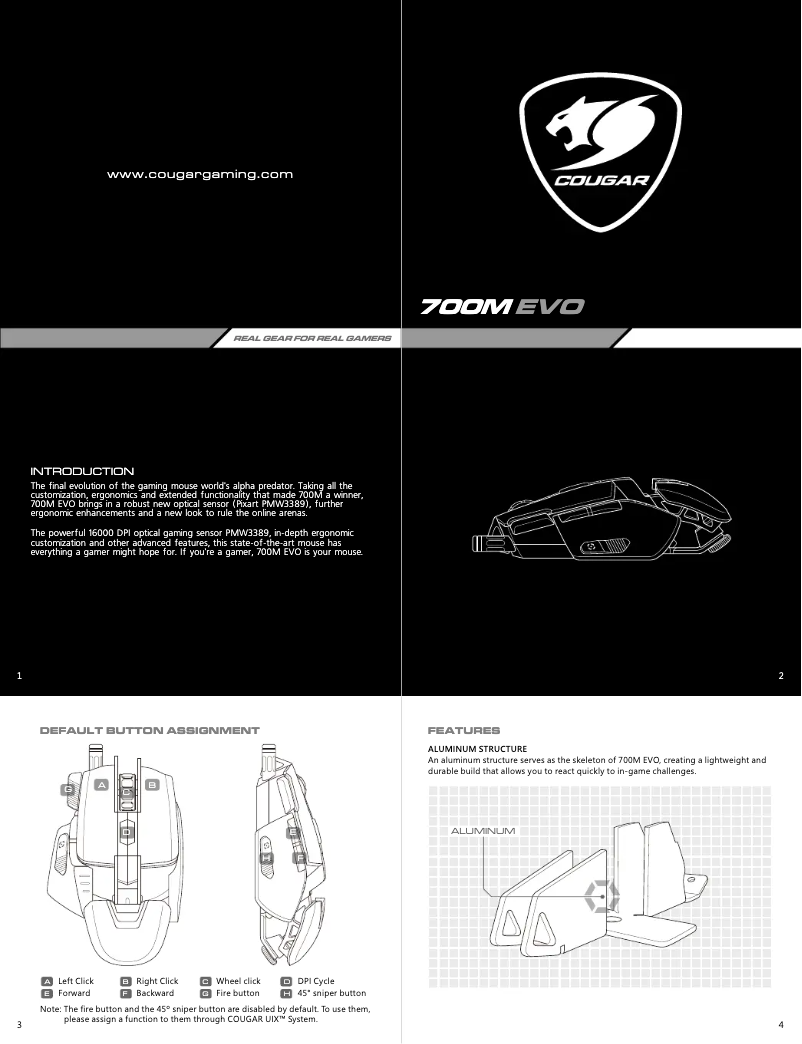 Page n°1 - Manuel utilisateur Cougar 700M EVO