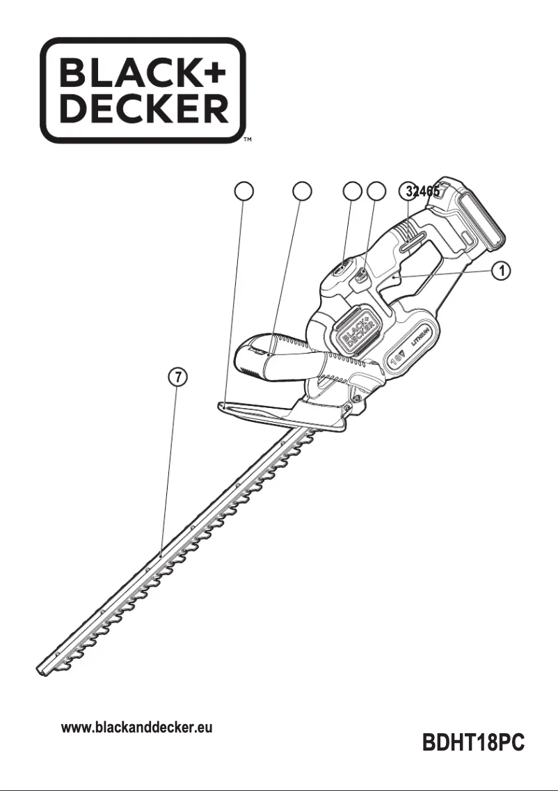 Page 1 de la notice Manuel utilisateur Black & Decker BDHT18PC