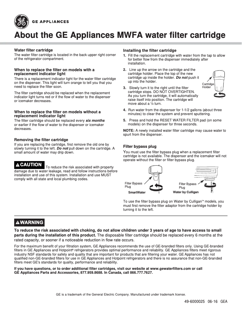 Image de la première page du manuel de l'appareil MWFA