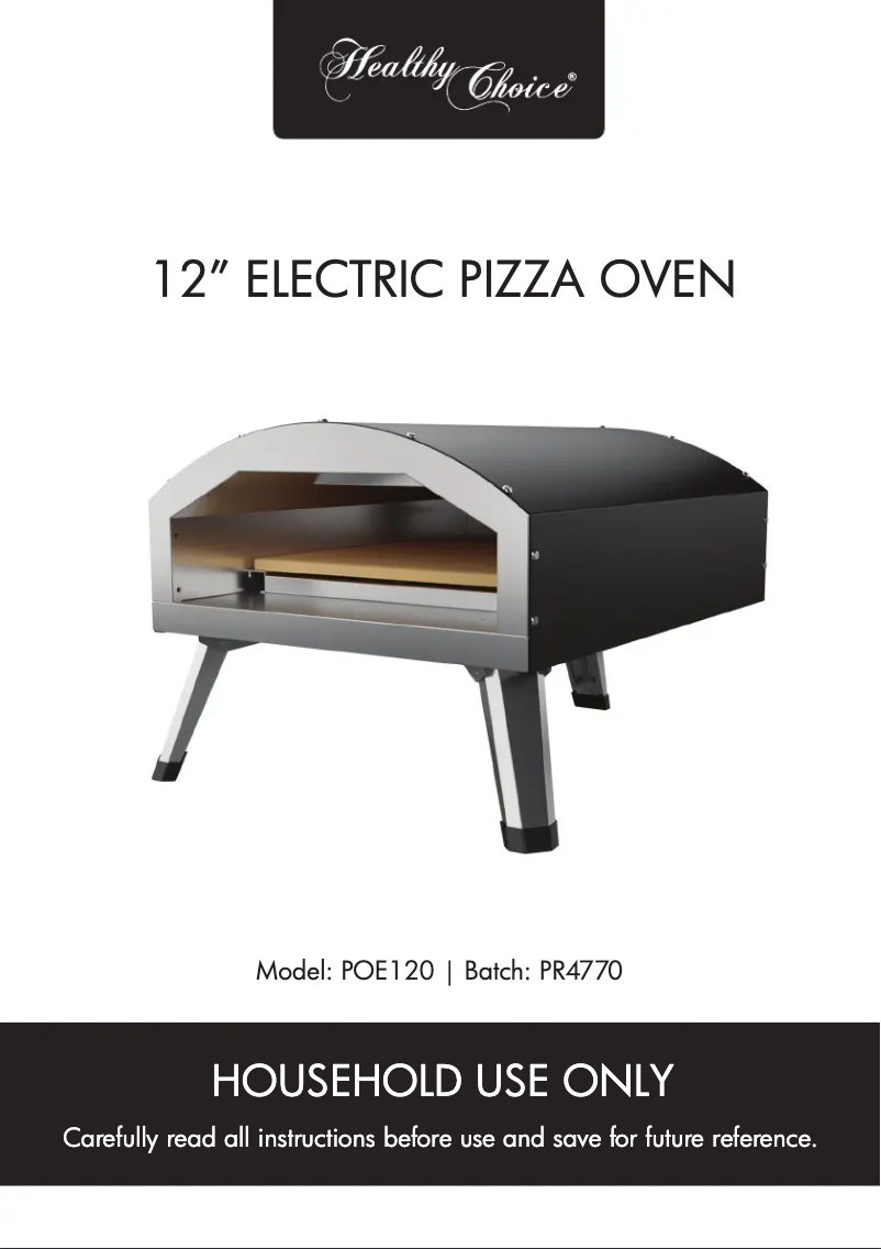 Page n°1 - Manuel utilisateur Healthy Choice POE120