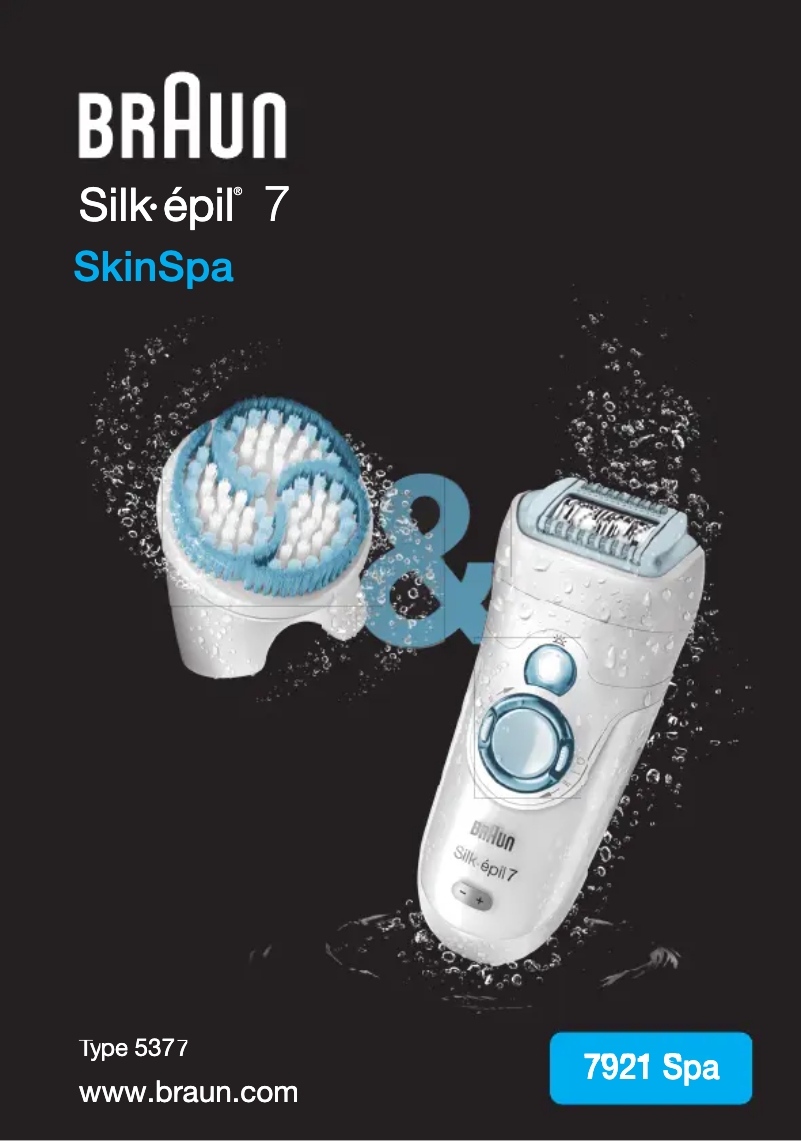 Image de la première page du manuel de l'appareil Silk-épil 7 SkinSpa 7921