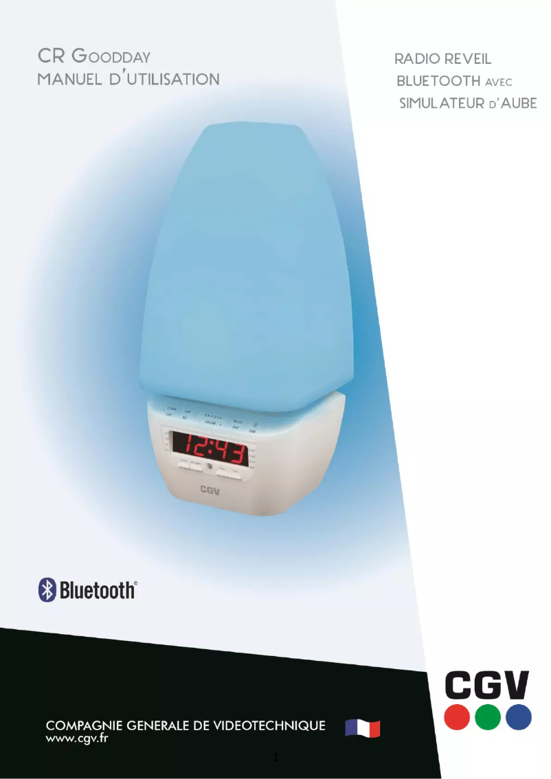 Page 1 de la notice Manuel utilisateur CGV CR Goodday