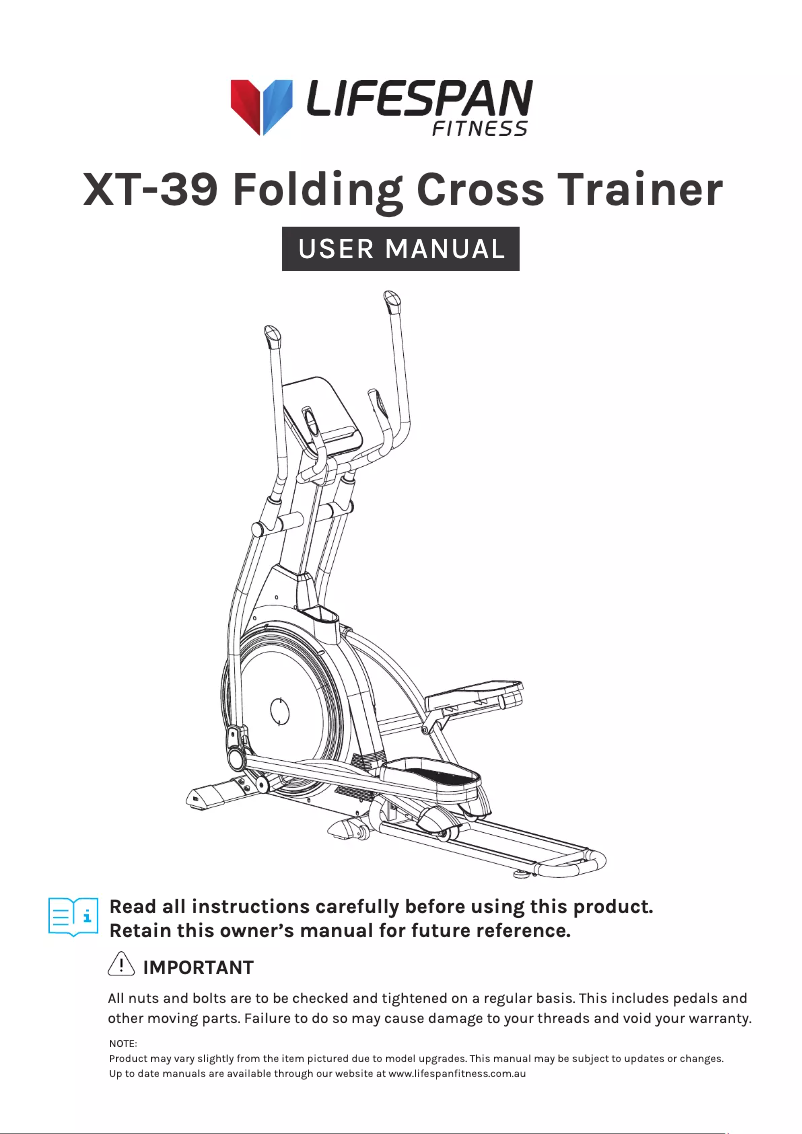 Image de la première page du manuel de l'appareil XT-39