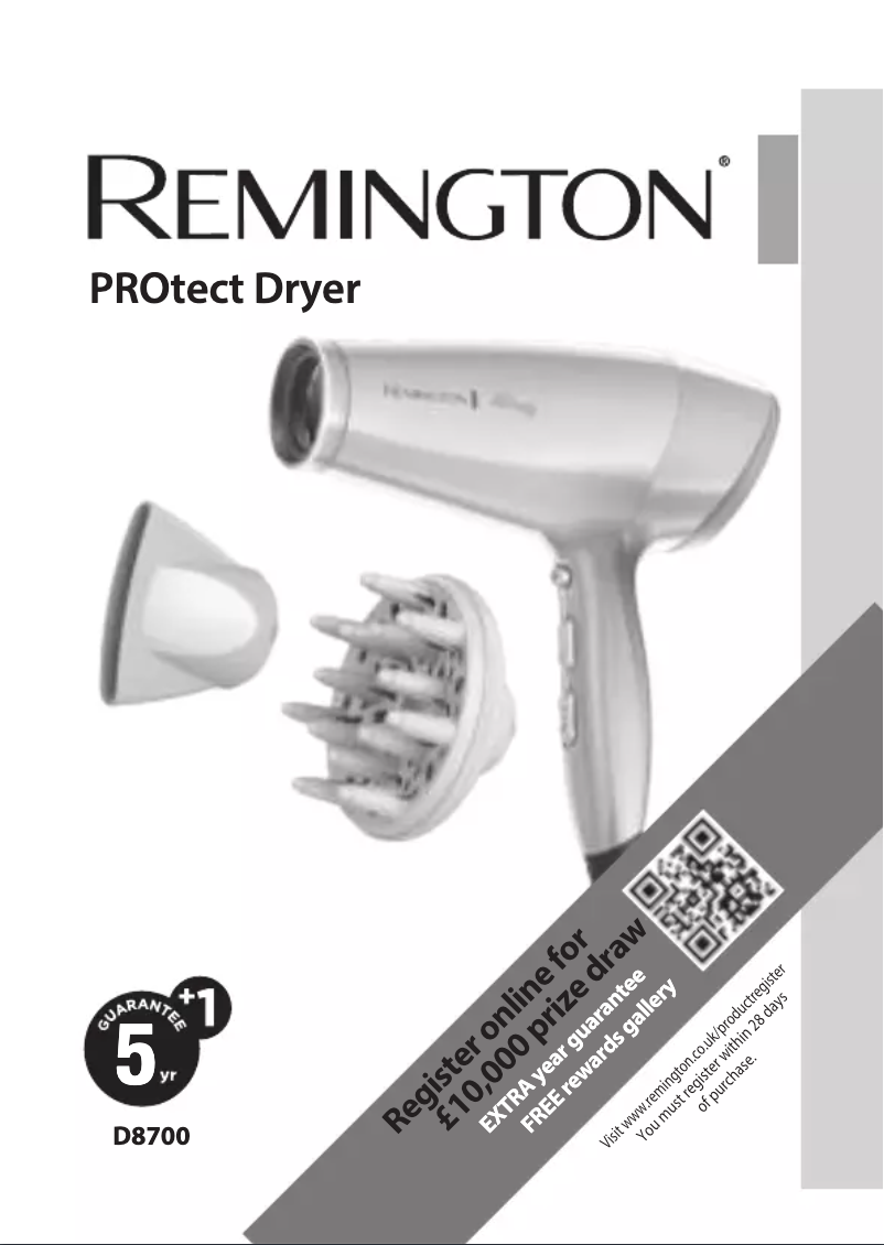 Page 1 de la notice Manuel utilisateur Remington PROtect D8700