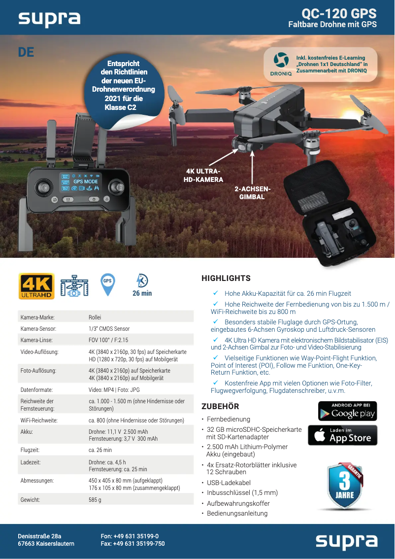 Page 1 de la notice Manuel utilisateur Maginon QC-120GPS