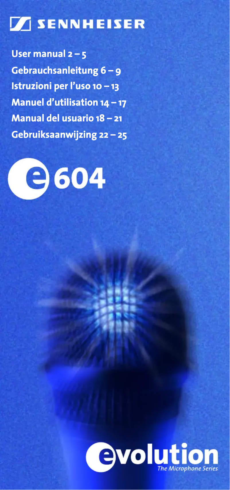 Page n°1 - Manuel utilisateur Sennheiser Evolution E604