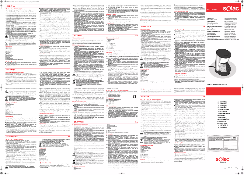 Page 1 de la notice Manuel utilisateur Solac CF4150