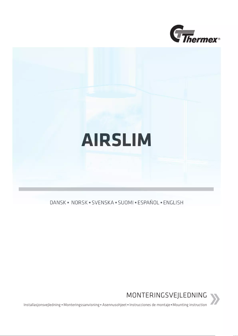 Page n°1 - Guide d'installation Thermex Airslim