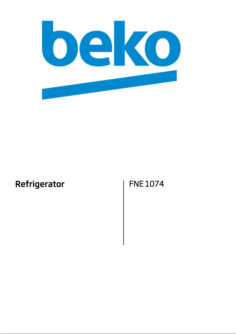 Page n°1 - Manuel utilisateur Beko FNE1074