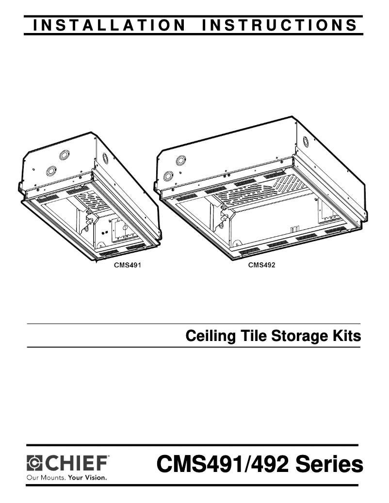 Page 1 de la notice Manuel utilisateur Chief CMS492