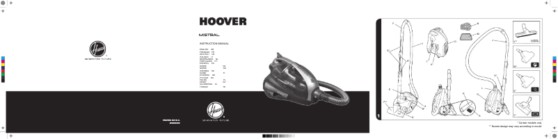 Page n°1 - Manuel utilisateur Hoover Mistral TMI2002 011
