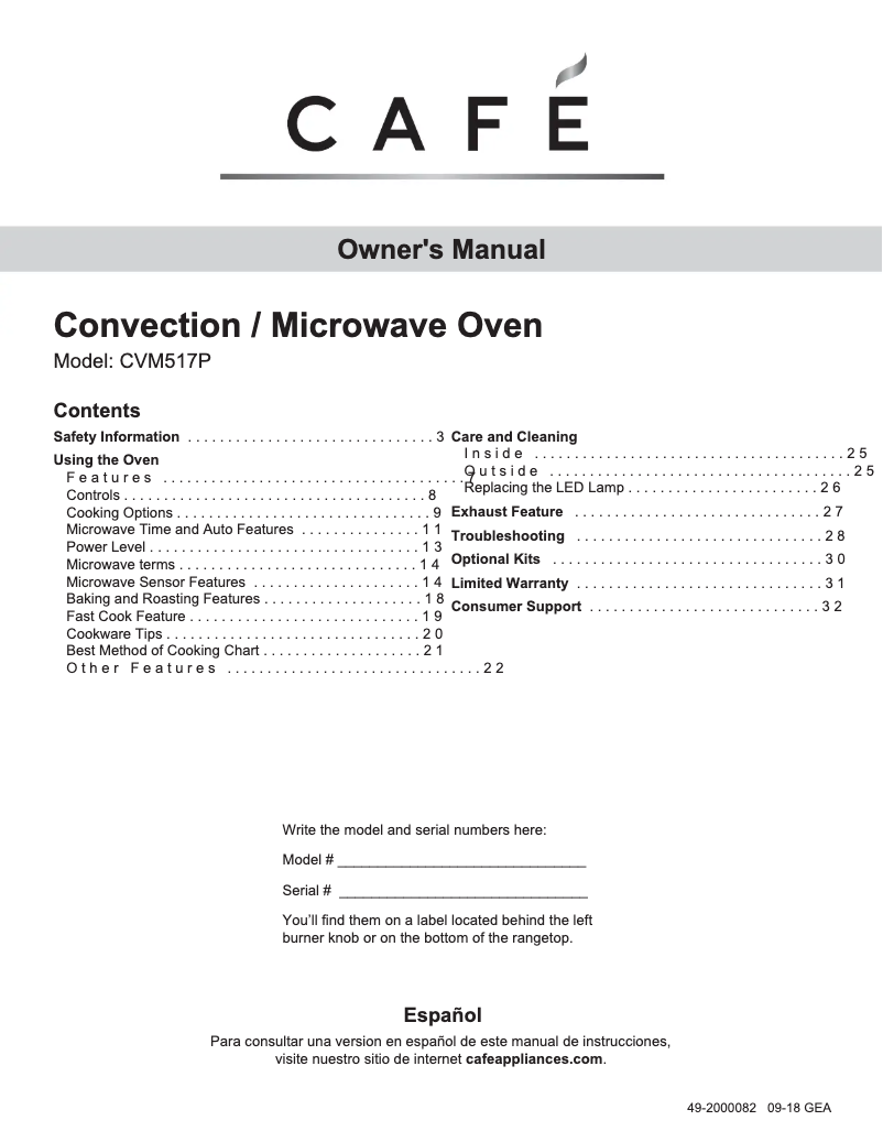 Page 1 de la notice Manuel utilisateur GE CVM517P3MD1