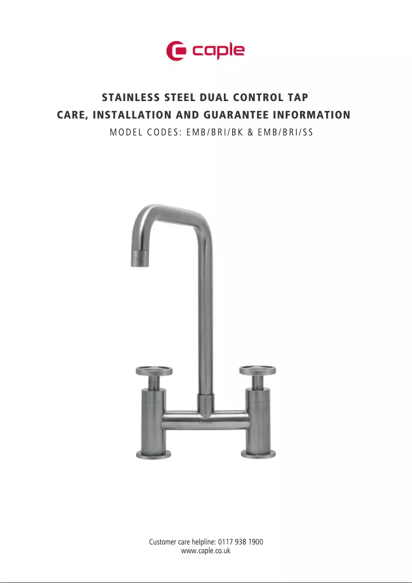 Page n°1 - Manuel utilisateur Caple EMB/BRI/SS