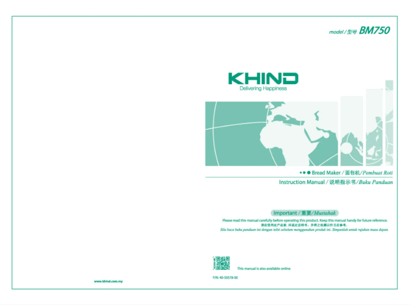 Page n°1 - Manuel utilisateur Khind BM750