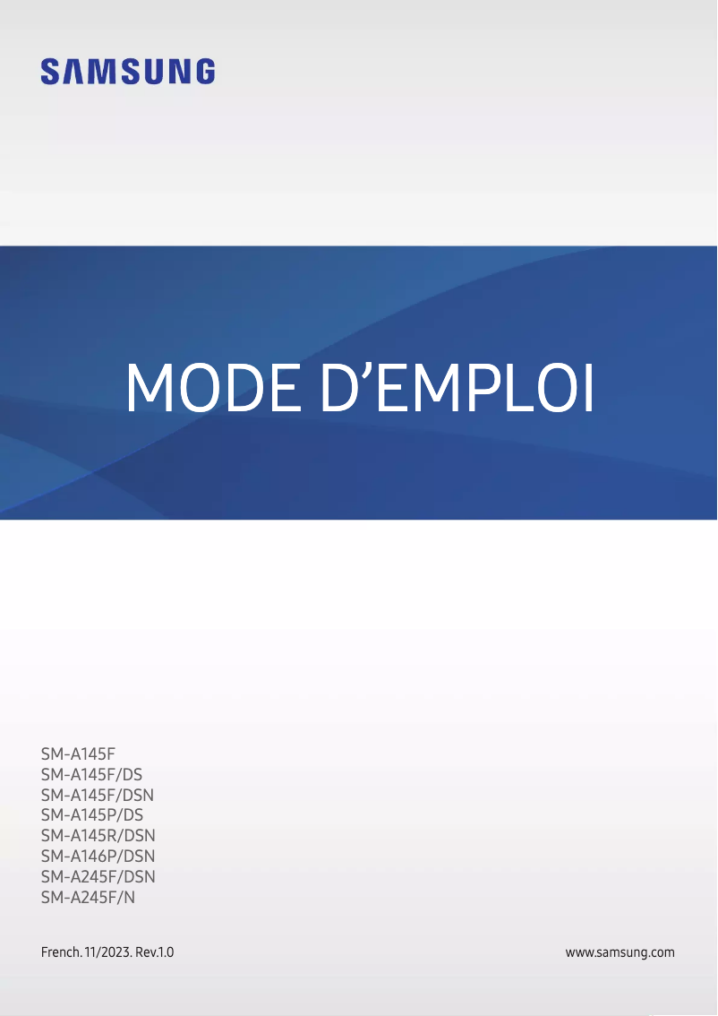 Page 1 de la notice Manuel utilisateur Samsung Galaxy A24