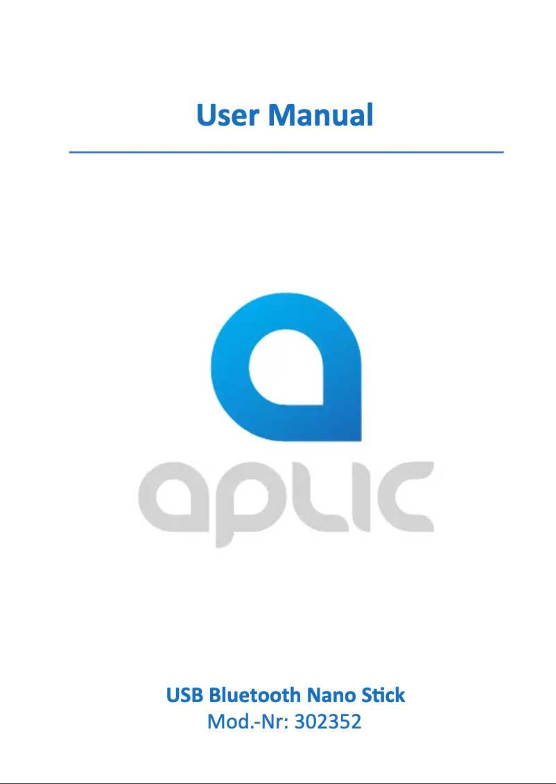 Page 1 de la notice Manuel utilisateur Aplic 302352