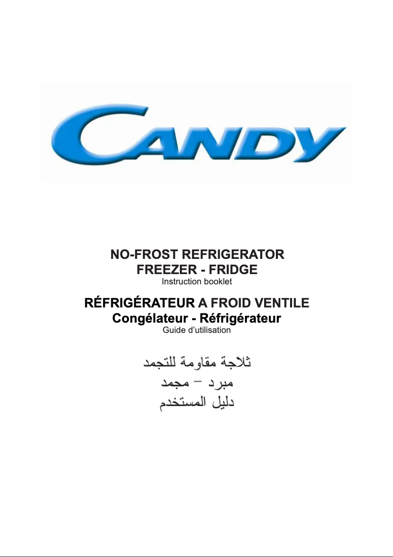 Page 1 de la notice Manuel utilisateur Candy CCDN 640 SHD