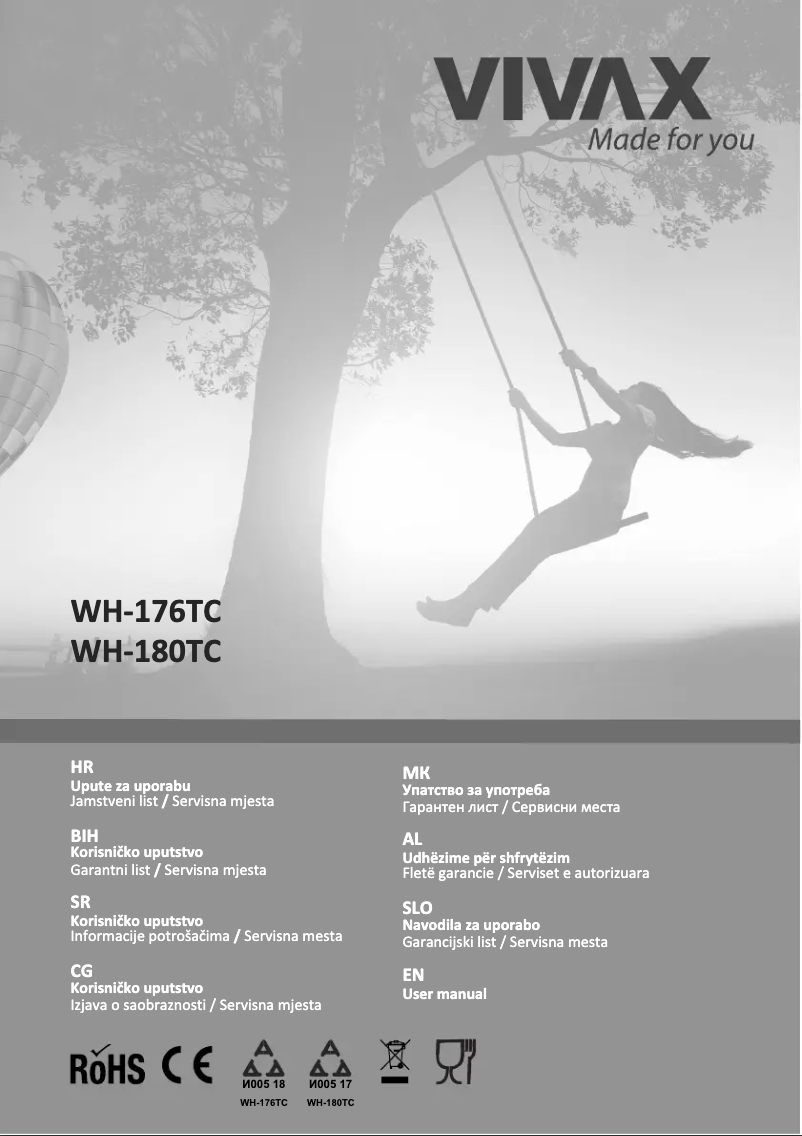 Image de la première page du manuel de l'appareil WH-180TC