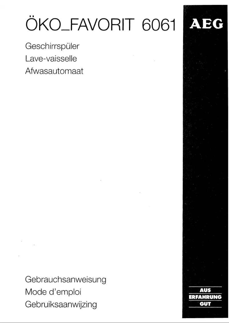Page 1 de la notice Manuel utilisateur AEG-Electrolux Favorit 6061