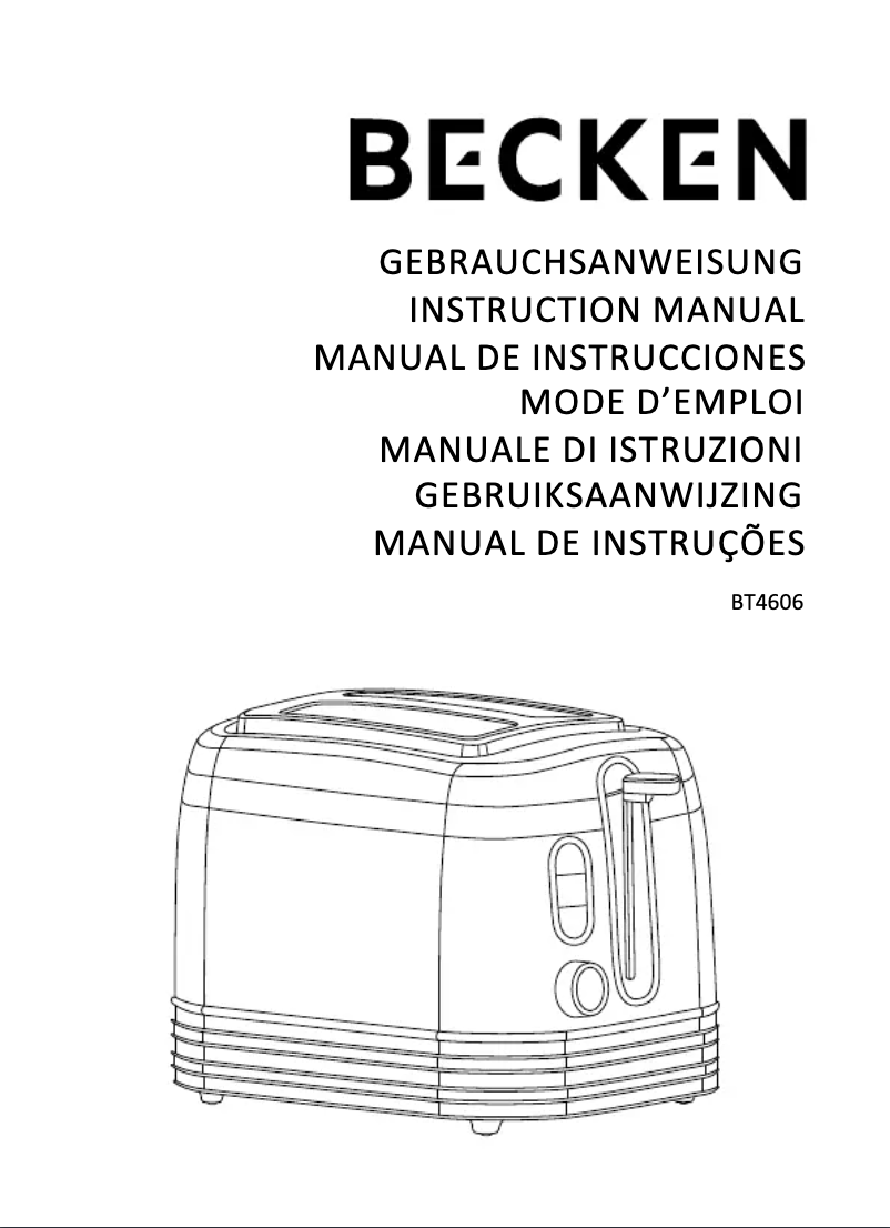 Page 1 de la notice Manuel utilisateur Becken BT4606