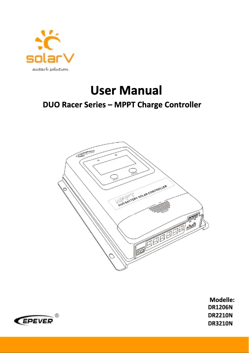 Page n°1 - Manuel utilisateur EPEVER DR1206N