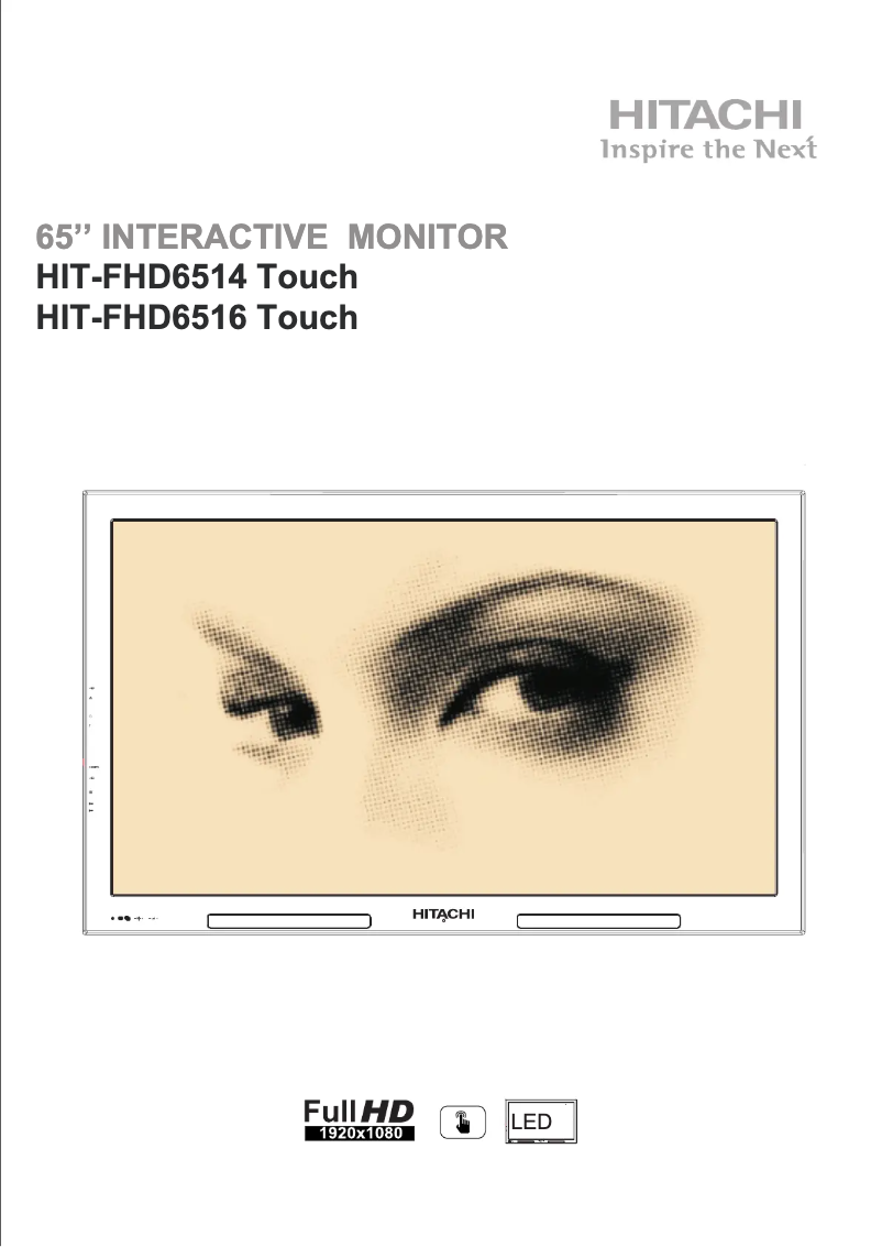 Page n°1 - Manuel utilisateur Hitachi HIT-FHD6516PC
